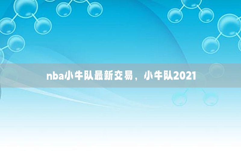 nba小牛队最新交易，小牛队2021